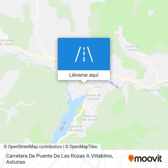Mapa Carretera De Puente De Las Rozas A Villablino