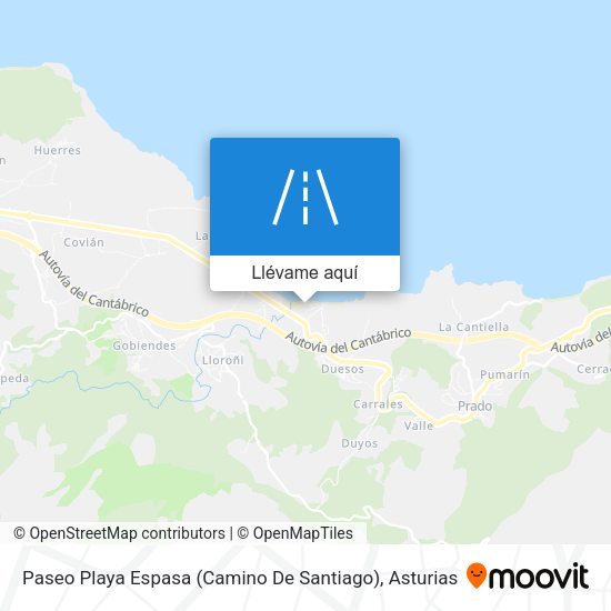 Mapa Paseo Playa Espasa (Camino De Santiago)