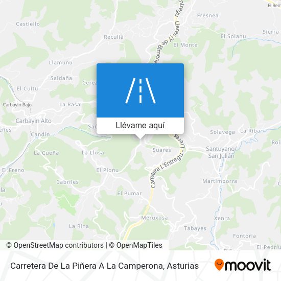 Mapa Carretera De La Piñera A La Camperona