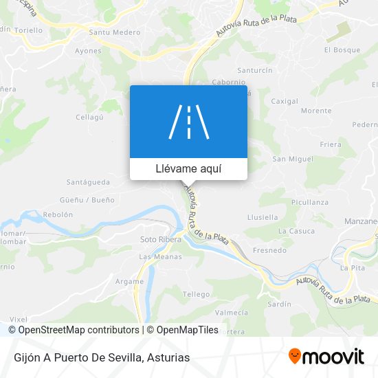 Mapa Gijón A Puerto De Sevilla