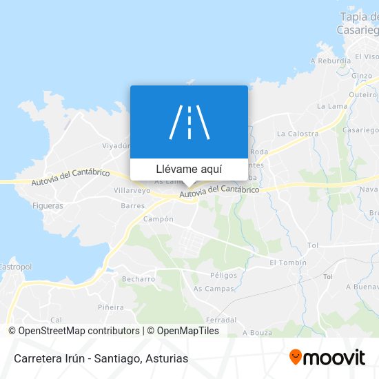 Mapa Carretera Irún - Santiago