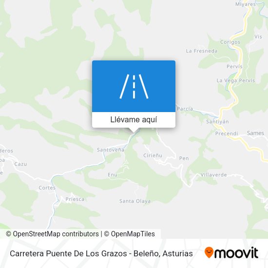 Mapa Carretera Puente De Los Grazos - Beleño