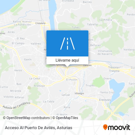 Mapa Acceso Al Puerto De Avilés