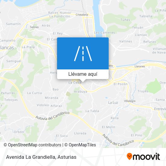 Mapa Avenida La Grandiella