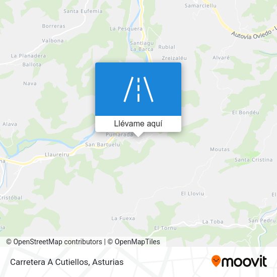 Mapa Carretera A Cutiellos
