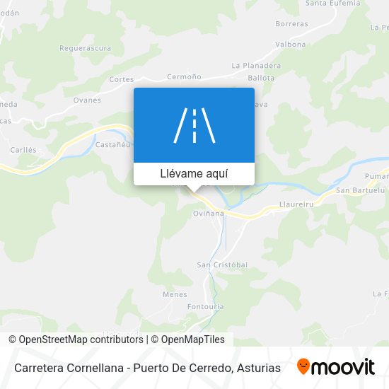 Mapa Carretera Cornellana - Puerto De Cerredo