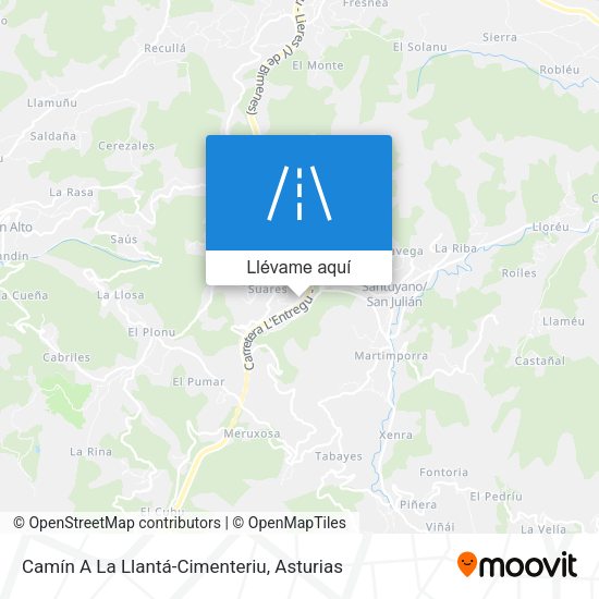 Mapa Camín A La Llantá-Cimenteriu