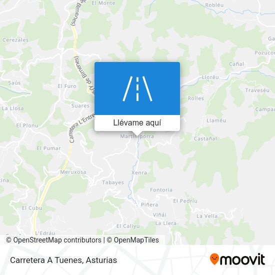 Mapa Carretera A Tuenes