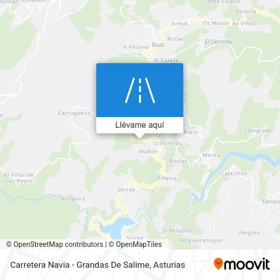 Mapa Carretera Navia - Grandas De Salime