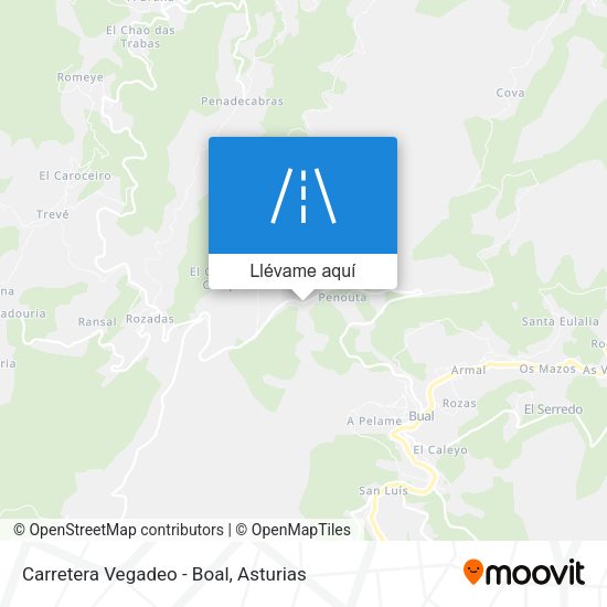 Mapa Carretera Vegadeo - Boal