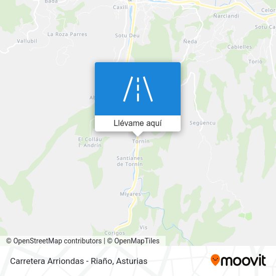 Mapa Carretera Arriondas - Riaño