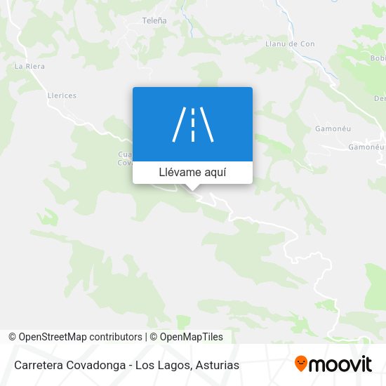 Mapa Carretera Covadonga - Los Lagos