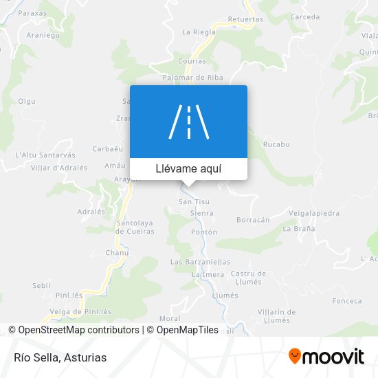 Mapa Río Sella