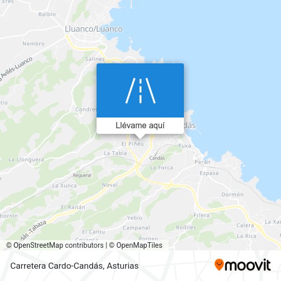 Mapa Carretera Cardo-Candás