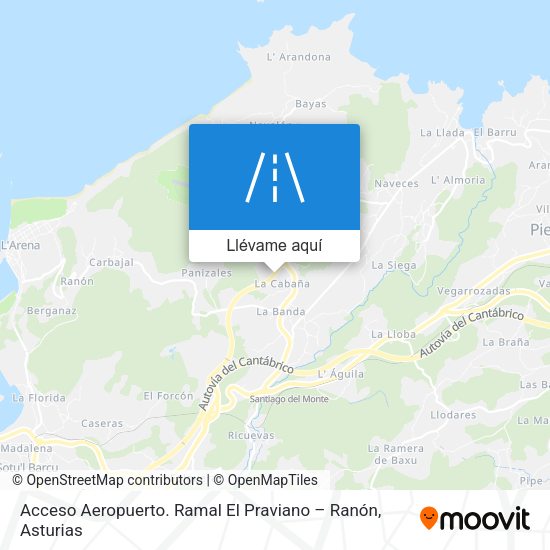 Mapa Acceso Aeropuerto. Ramal El Praviano – Ranón
