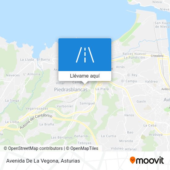 Mapa Avenida De La Vegona
