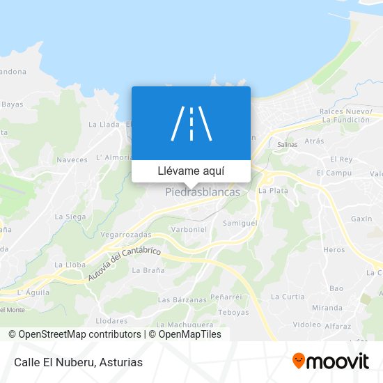 Mapa Calle El Nuberu