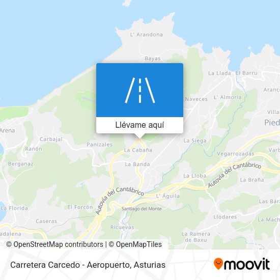 Mapa Carretera Carcedo - Aeropuerto