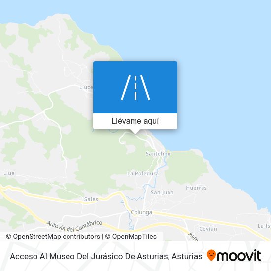 Mapa Acceso Al Museo Del Jurásico De Asturias