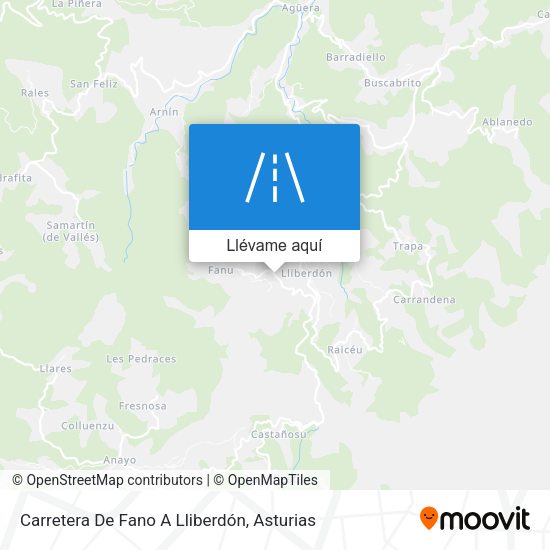 Mapa Carretera De Fano A Lliberdón