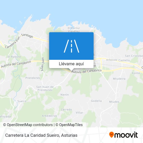 Mapa Carretera La Caridad Sueiro