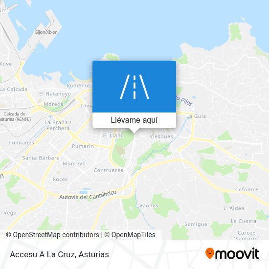 Mapa Accesu A La Cruz