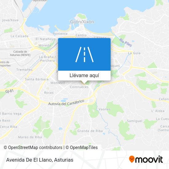 Mapa Avenida De El Llano
