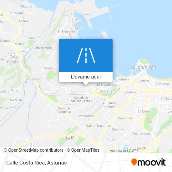 Mapa Calle Costa Rica