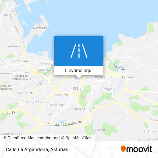 Mapa Calle La Argandona