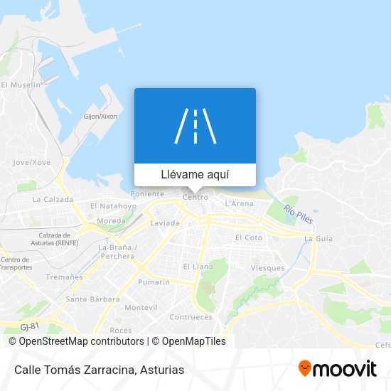 Mapa Calle Tomás Zarracina