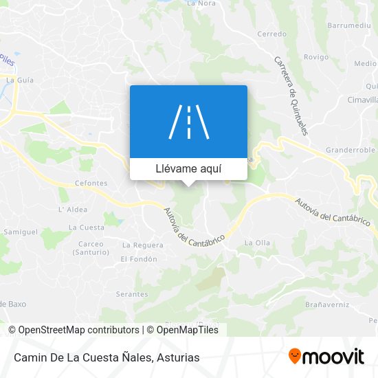 Mapa Camin De La Cuesta Ñales
