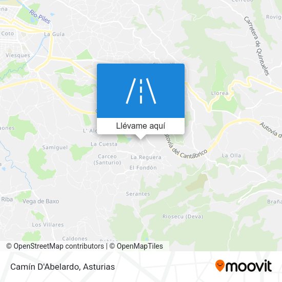Mapa Camín D'Abelardo