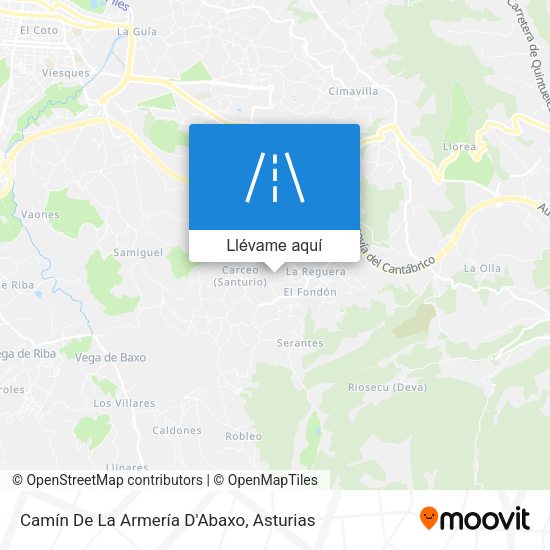 Mapa Camín De La Armería D'Abaxo