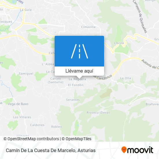 Mapa Camín De La Cuesta De Marcelo