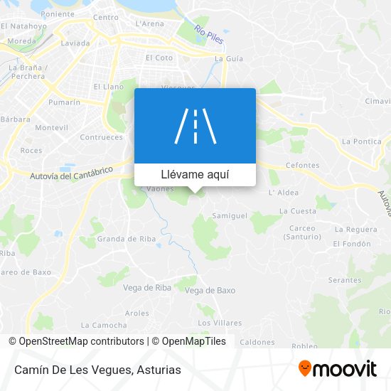 Mapa Camín De Les Vegues