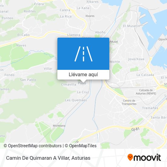 Mapa Camín De Quimaran A Villar