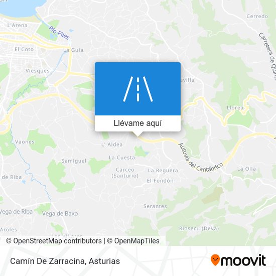 Mapa Camín De Zarracina