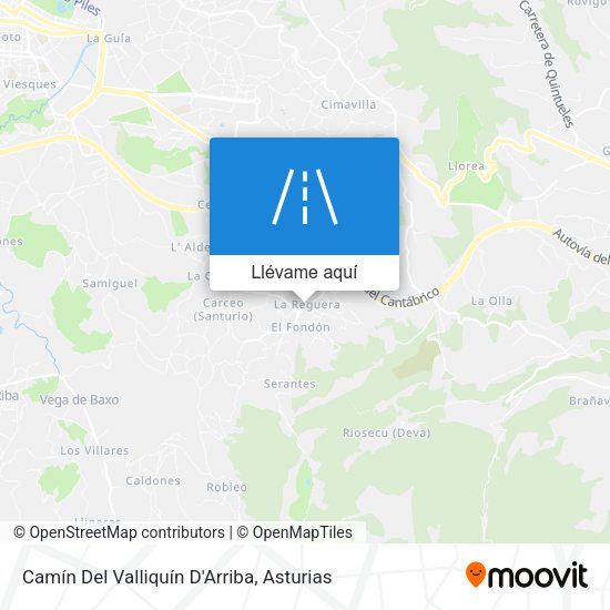 Mapa Camín Del Valliquín D'Arriba