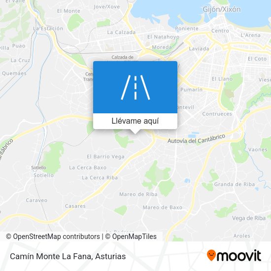 Mapa Camín Monte La Fana