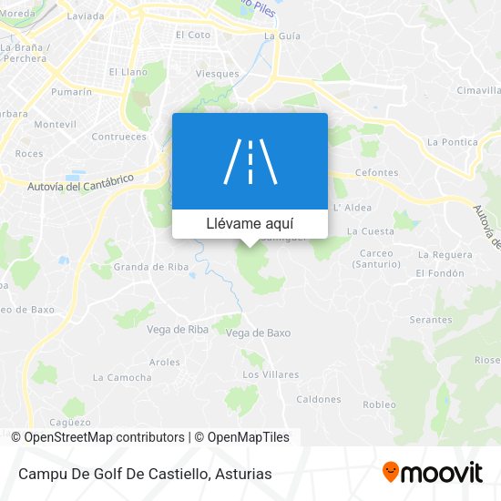 Mapa Campu De Golf De Castiello