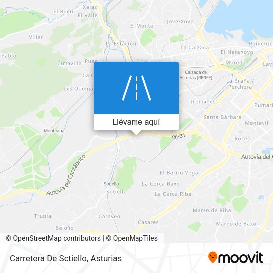 Mapa Carretera De Sotiello