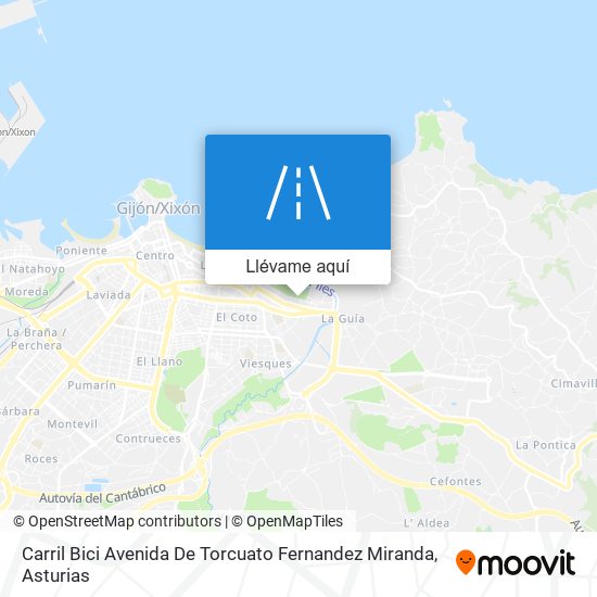 Mapa Carril Bici Avenida De Torcuato Fernandez Miranda