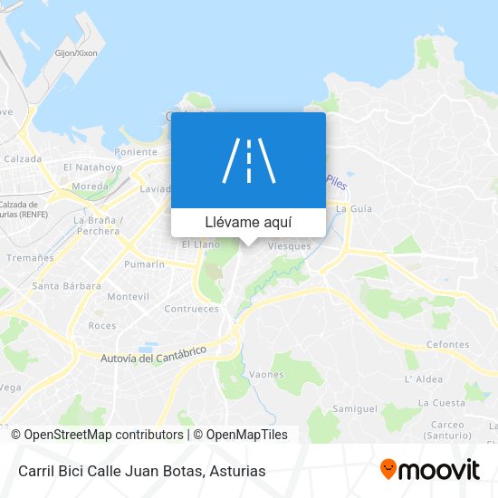 Mapa Carril Bici Calle Juan Botas