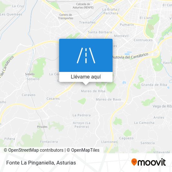 Mapa Fonte La Pinganiella