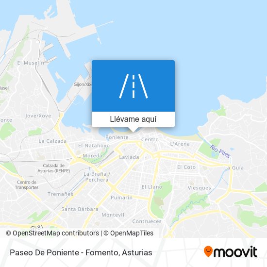 Mapa Paseo De Poniente - Fomento