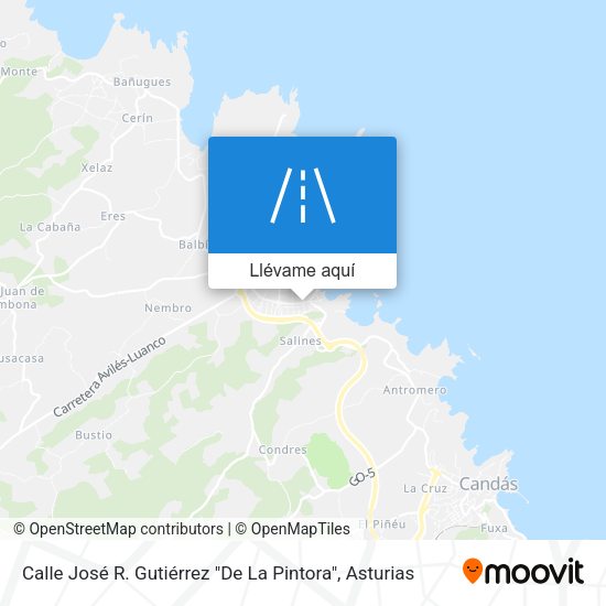 Mapa Calle José R. Gutiérrez "De La Pintora"