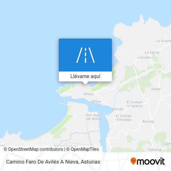 Mapa Camino Faro De Avilés A Nieva