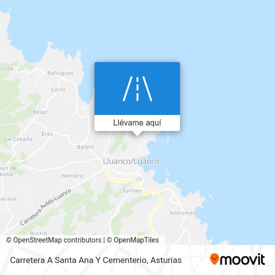 Mapa Carretera A Santa Ana Y Cementerio
