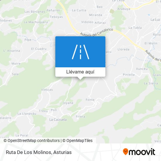 Mapa Ruta De Los Molinos