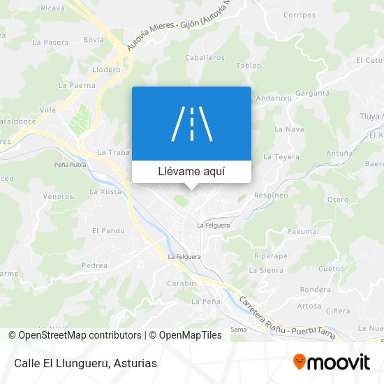 Mapa Calle El Llungueru